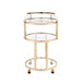 Madelina - Serving Cart - Gold & Clear Glass