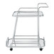 Aegis - Serving Cart - Clear Glass & Chrome