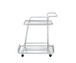 Aegis - Serving Cart - Clear Glass & Chrome Finish