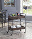 Jerrick - Serving Cart - Walnut & Black