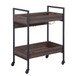 Jerrick - Serving Cart - Walnut & Black