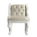 Vanaheim - Vanity Stool - Beige Synthetic Leather & Antique White