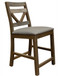 Loft Brown - 24” Barstool - Two Tone Gray / Brown