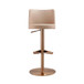 Loosha - Adjustable Stool - Cafe Au Lait And Rose Gold