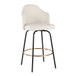 Ahoy - Fixed - Height Counter Stool - Black Metal Legs