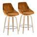 Diana - Fixed-Height Counter Stool - Wood Legs (Set of 2)