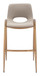 Desi - Barstool (Set of 2) - Beige / Gold