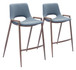 Desi - Counter Stool (Set of 2) Walnut Legs