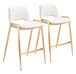 Desi - Counter Stool With Gold Legs (Set of 2)