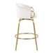 Claire - 26" Fixed-height Counter Stool (Set of 2) - Beige And Gold