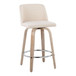 Toriano - 26" Fixed-height Counter Stool (Set of 2) - Cream Noise