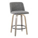 Toriano - 26" Fixed-height Counter Stool (Set of 2) - Gray Noise And Light Gray