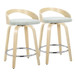 Grotto - 24" Fixed-Height Counter Stool (Set of 2) - Natural Base