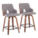 Stella - 24" Fixed-Height Counter Stool (Set of 2) - Walnut Base