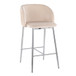 Fran Pleated - 26" Fixed-Height Counter Stool (Set of 2)