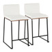 Mason Mara - 26" Fixed-Height Counter Stool (Set of 2) - Black Legs