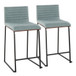 Mason Mara - 26" Fixed-Height Counter Stool (Set of 2) - Black Legs