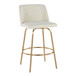 Toriano - 26" Fixed-Height Counter Stool (Set of 2) - Gold Base