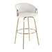 Claire - 30" Fixed-Height Barstool (Set of 2) - Gold Base
