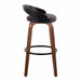 Grotto - 30" Fixed-height Barstool (Set of 2) - Black And Walnut