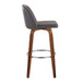 Toriano - 30" Fixed-height Barstool (Set of 2) - Dark Brown And Dark Gray