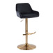 Daniella - Adjustable Barstool (Set of 2) - Black And Gold