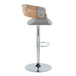 Elisa - Adjustable Barstool (Set of 2) - Light Brown And Gray