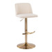 Toriano - Adjustable Barstool (Set of 2) - Gold And Beige