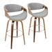 Curvini - 30'' Fixed-Height Barstool (Set of 2)