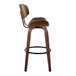 Lombardi - 30" Fixed-Height Barstool (Set of 2) - Walnut Base