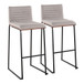 Mason Mara - 30" Fixed-Height Barstool (Set of 2) - Black Legs