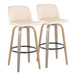 Toriano - 30" Fixed-Height Faux Leather Barstool (Set of 2)