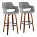 Vintage Flair - 30" Fixed-Height Barstool (Set of 2) - Black Footrest