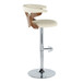 Gardenia - Adjustable Barstool (Set of 2) - Chrome Base & Walnut Backrest