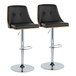 Gianna - Adjustable Barstool (Set of 2) - Chrome Base