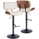 Lombardi - Adjustable Barstool (Set of 2) - Black Base