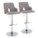 Stella - Adjustable Barstool (Set of 2) - Silver Base