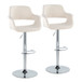 Vintage Flair - Adjustable Barstool (Set of 2) - Chrome Base & Footrest