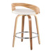 Grotto - 26" Fixed-height Counter Stool (Set of 2) - White & Light Brown