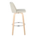 Toriano - 30" Fixed-height Barstool (Set of 2) - Natural And Cream