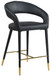 Destiny - Stool - Black- Faux Leather