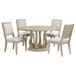 Trofello - 5-piece Round Dining Set - White Washed