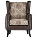 Elmbrook - Upholstered Rolled Arm Sofa Set With Intricate Wood