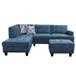 L Shaped Blue Massage Function Sectional