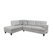 L Shaped Gray Massage Function Sectional FN80813 by G Furniture