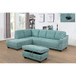 L Shaped Sectional in Seafoam