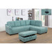 L Shaped Sectional in Seafoam