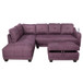 L Shaped Sectional in Amaranth