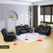 3-Piece Living Room Reclining Set in Leather