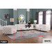 3-Piece Living Room Sofa Set in White